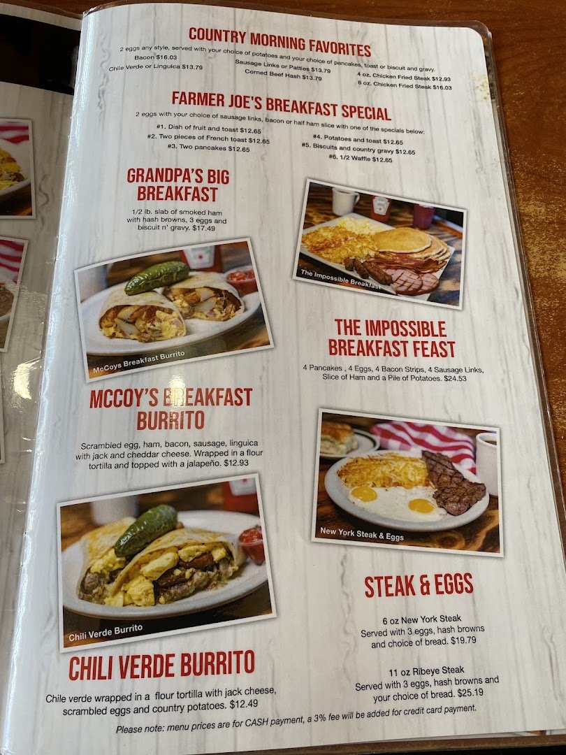 Casual diner tables with coffee cups and plates.